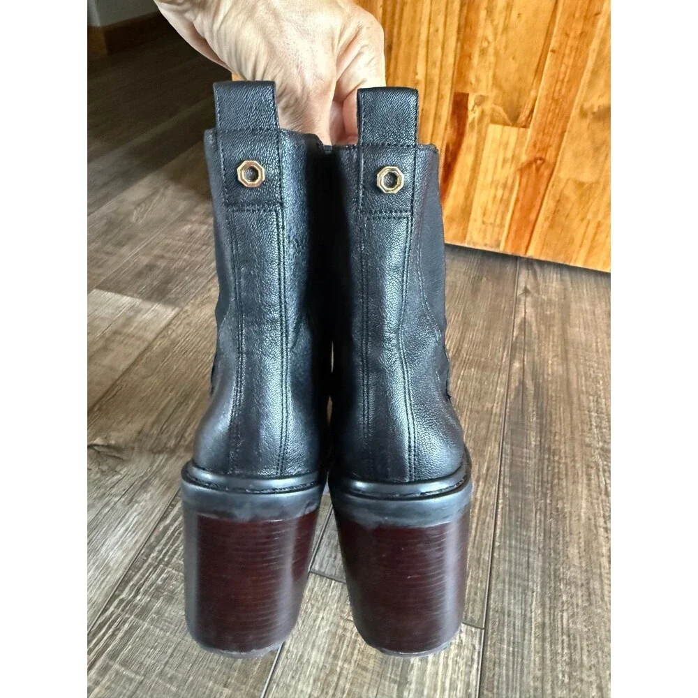 Louise et Cie Varsan Leather Platform Chelsea Boots Sz. 8M Black